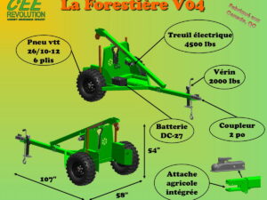 Fiche technique La Forestière V04 – débusqueuse compacte pour VTT